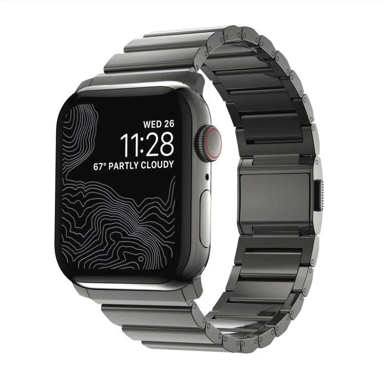 노먼 클라스프 단일 구 스테인리스 스틸 시계줄, 애플 워치 46mm / 49mm / 45mm / 44mm용