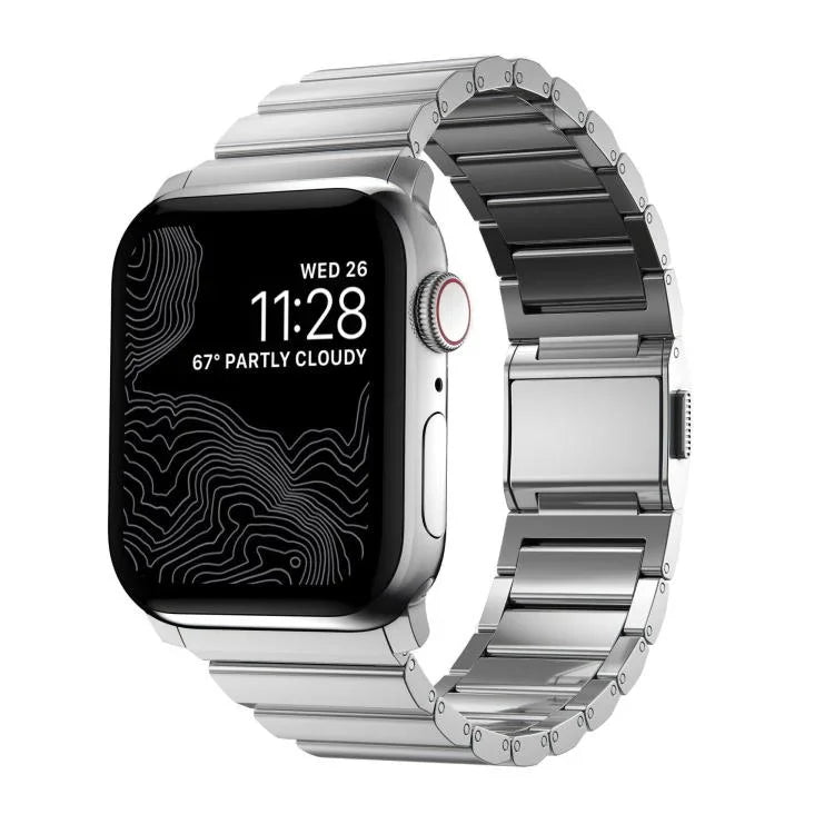 노먼 클라스프 단일 구 스테인리스 스틸 시계줄, 애플 워치 46mm / 49mm / 45mm / 44mm용