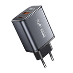 REMAX U2-AC 67W USB 및 타입-C GaN 디지털 디스플레이 고속 충전기, EU 플러그, UK 플러그