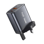 REMAX U2-AC 67W USB 및 타입-C GaN 디지털 디스플레이 고속 충전기, EU 플러그, UK 플러그