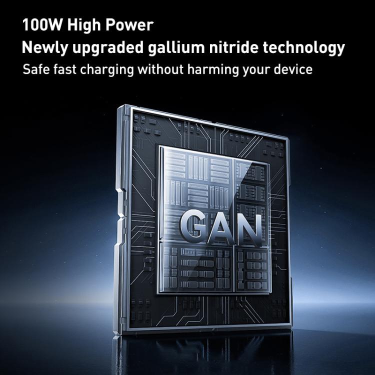 REMAX U2-AC 100W USB 및 듀얼 타입-C GaN 디지털 디스플레이 고속 충전기, EU 플러그