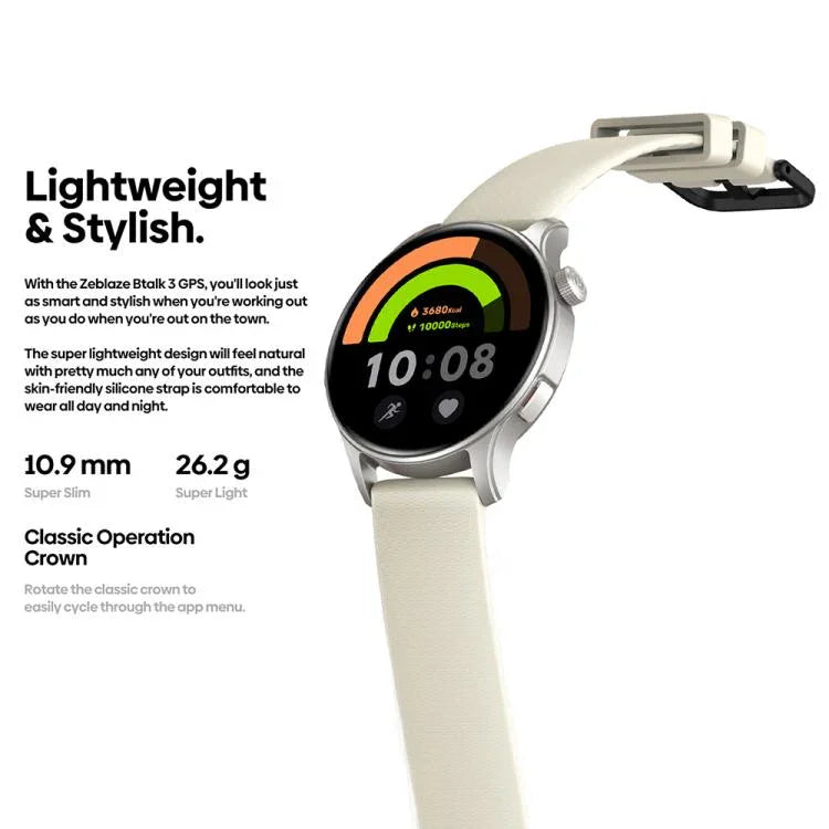 Zeblaze Btalk 3 GPS 1.43인치 HD AMOLED 화면 건강 피트니스 스마트워치, 블루투스 통화 지원