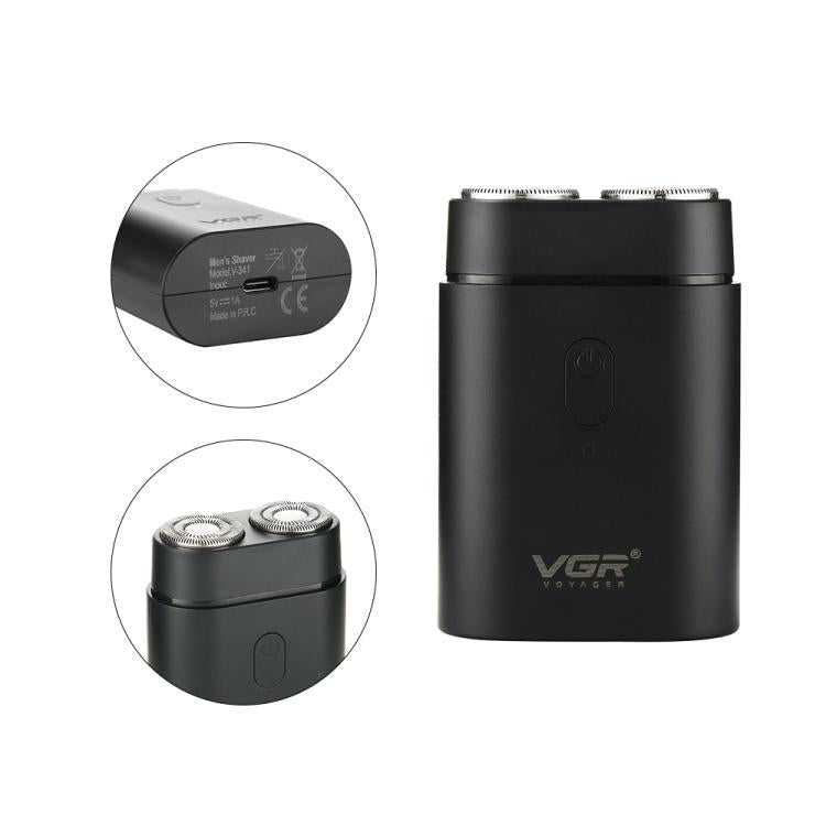 VGR V-341 회전식 2커터 헤드 휴대용 전기 면도기, V-341