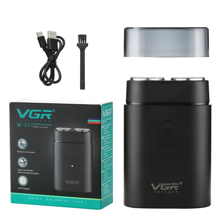 VGR V-341 회전식 2커터 헤드 휴대용 전기 면도기, V-341