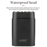 VGR V-341 회전식 2커터 헤드 휴대용 전기 면도기, V-341