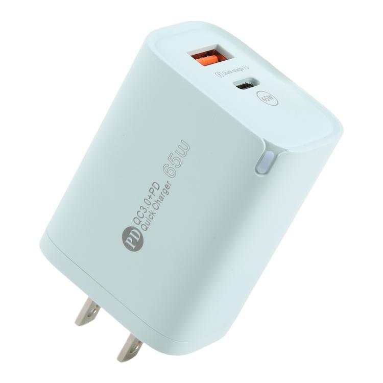 AR-PD12 65W QC3.0 USB 및 USB-C / 타입-C PD 퀵 충전기, US 플러그, US 플러그