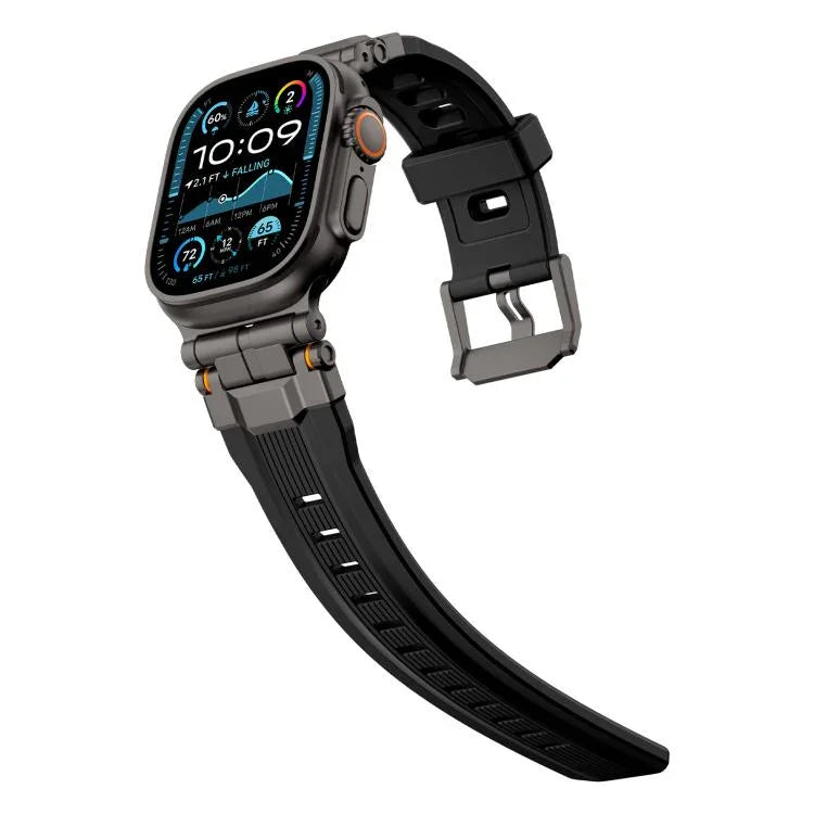 합금 커넥터 실리콘 시계 스트랩, 애플 워치 46mm / 49mm / 45mm / 44mm용