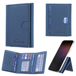 Solid Color Leather Horizontal Magnetic Wallet Card Bag Case
