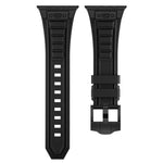 Kalebol 하이 스트레치 실리콘 아머 시계 밴드, 애플 워치 46mm / 49mm / 45mm / 44mm용