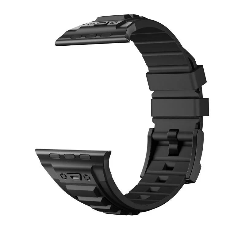 Kalebol 하이 스트레치 실리콘 아머 시계 밴드, 애플 워치 46mm / 49mm / 45mm / 44mm용
