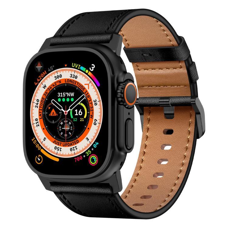 Kalebol 천연 가죽 시계 밴드, 애플 워치 46mm / 49mm / 45mm / 44mm용