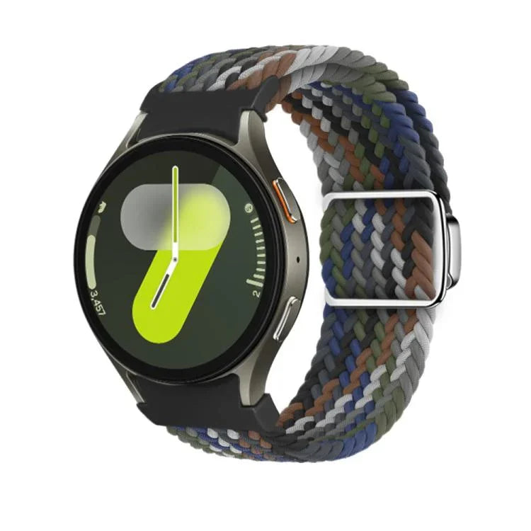 Kalebol Button Braided Loop Magnetic Buckle Watch Band, For Samsung Galaxy Watch 5 Pro / 6 / 7