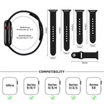 Kalebol 리버스 버클 실리콘 시계 밴드, 애플 워치 46mm / 49mm / 45mm / 44mm용, 애플 워치 42mm / 41mm / 40mm / 38mm용
