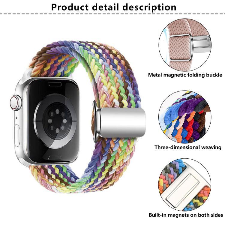 Kalebol 나일론 루프 자석 버클 시계 밴드, 애플 워치 46mm / 49mm / 45mm / 44mm용, 애플 워치 42mm / 41mm / 40mm / 38mm용