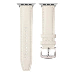 Kalebol 무지 천연 가죽 시계 밴드, 애플 워치 46mm / 49mm / 45mm / 44mm용, 애플 워치 42mm / 41mm / 40mm / 38mm용