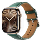 Kalebol 무지 천연 가죽 시계 밴드, 애플 워치 46mm / 49mm / 45mm / 44mm용, 애플 워치 42mm / 41mm / 40mm / 38mm용