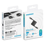 MOMAX DL57D Mag.Link 60W Type-C to 8핀 자석 꼬임 고속 충전 데이터 케이블, 길이:1m