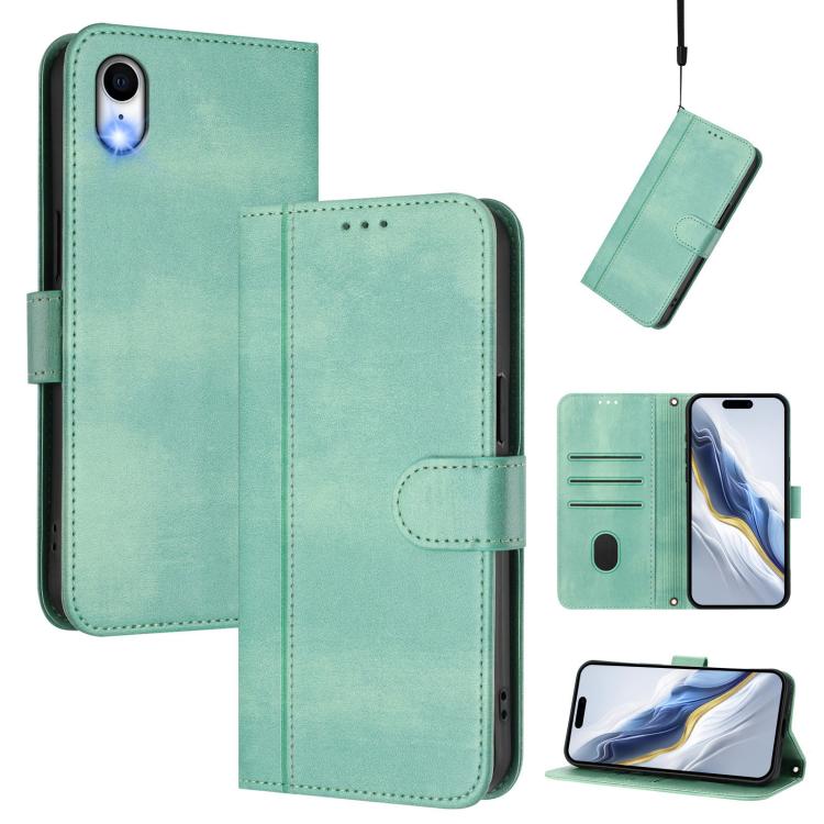 라인 스플라이싱 버클 레트로 가죽 휴대폰 케이스, iPhone 11 Pro Max용, iPhone 11용, iPhone 11 Pro용, iPhone X / XS용, iPhone XR용, iPhone XS Max용