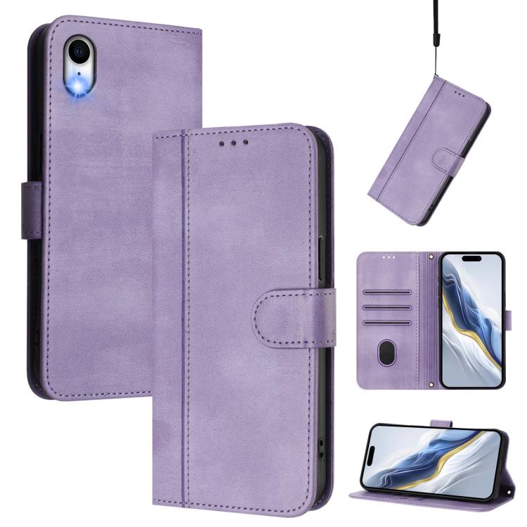 라인 스플라이싱 버클 레트로 가죽 휴대폰 케이스, iPhone 11 Pro Max용, iPhone 11용, iPhone 11 Pro용, iPhone X / XS용, iPhone XR용, iPhone XS Max용