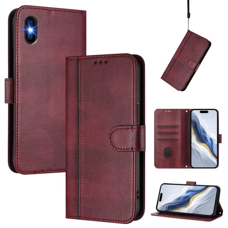 라인 스플라이싱 버클 레트로 가죽 휴대폰 케이스, iPhone 11 Pro Max용, iPhone 11용, iPhone 11 Pro용, iPhone X / XS용, iPhone XR용, iPhone XS Max용