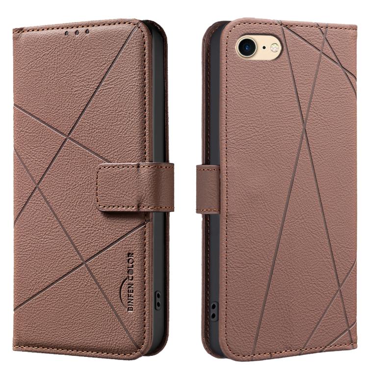 기하학 패턴 RFID 가죽 휴대폰 케이스, iPhone 6 / 7 / 8 / SE용, iPhone 13 Pro Max용, iPhone 13 Pro용, iPhone 12 / 12 Pro용, iPhone 12 Pro Max용, iPhone 11 Pro Max용, iPhone 11용, iPhone 11 Pro용
