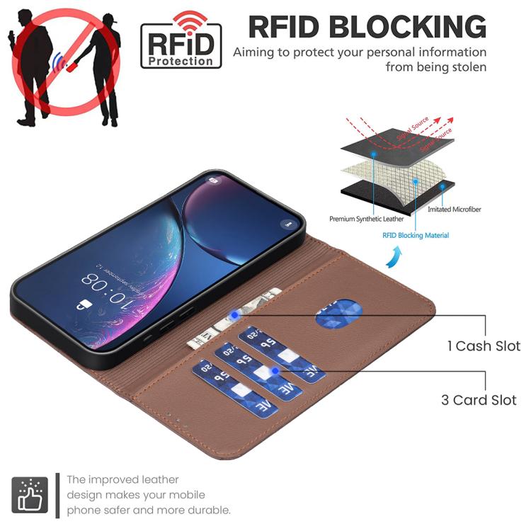기하학 패턴 RFID 가죽 휴대폰 케이스, 아이폰 16e / 17e용, 아이폰 17 Pro Max용, 아이폰 17 Pro용, 아이폰 17용, 아이폰 Air용, 아이폰 16 Pro Max용, 아이폰 16 Pro용, 아이폰 16 Plus용