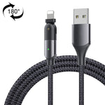 2.4A USB to 8핀 180도 회전형 엘보 충전 케이블, 1.2m 8핀, 2m 8핀