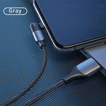 2.4A USB to 8핀 180도 회전형 엘보 충전 케이블, 1.2m 8핀, 2m 8핀