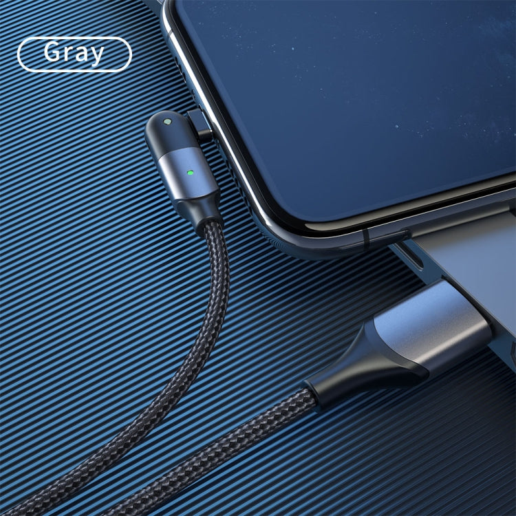2.4A USB to 8핀 180도 회전형 엘보 충전 케이블, 1.2m 8핀, 2m 8핀