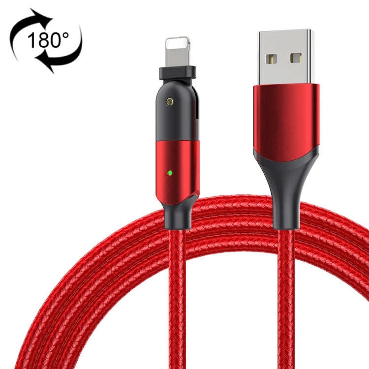 2.4A USB to 8핀 180도 회전형 엘보 충전 케이블, 1.2m 8핀, 2m 8핀