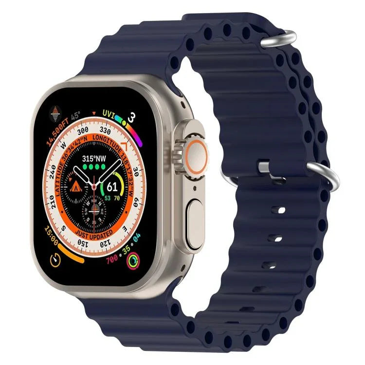 xDfind 오션 실리콘 시계줄, Apple Watch 46mm / 49mm / 45mm / 44mm용, Apple Watch 42mm / 41mm / 40mm / 38mm용