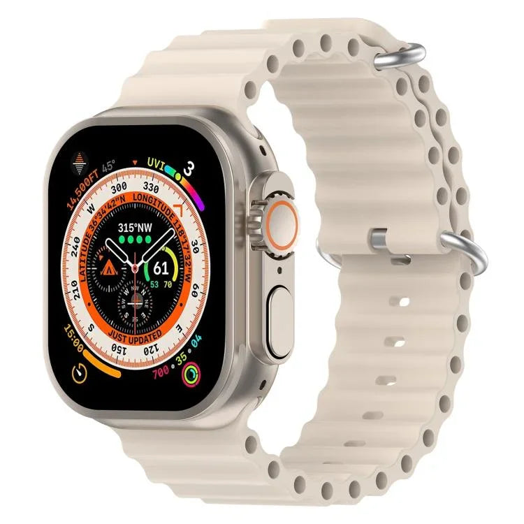 xDfind 오션 실리콘 시계줄, Apple Watch 46mm / 49mm / 45mm / 44mm용, Apple Watch 42mm / 41mm / 40mm / 38mm용