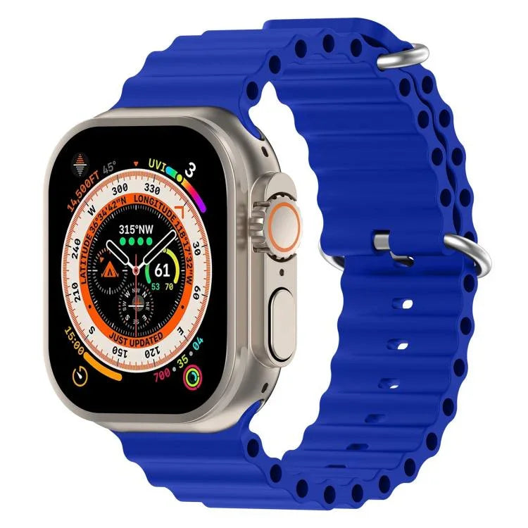 xDfind 오션 실리콘 시계줄, Apple Watch 46mm / 49mm / 45mm / 44mm용, Apple Watch 42mm / 41mm / 40mm / 38mm용