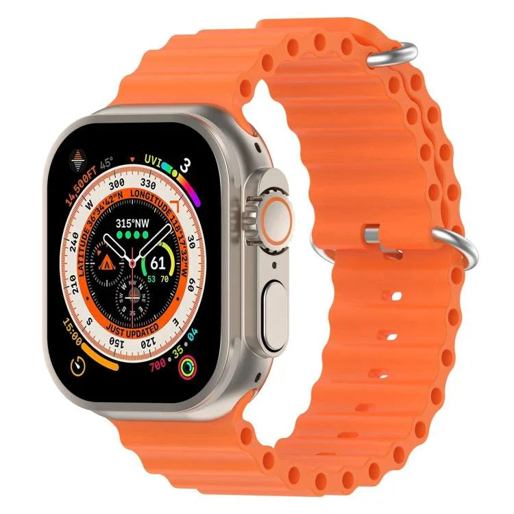 xDfind 오션 실리콘 시계줄, Apple Watch 46mm / 49mm / 45mm / 44mm용, Apple Watch 42mm / 41mm / 40mm / 38mm용