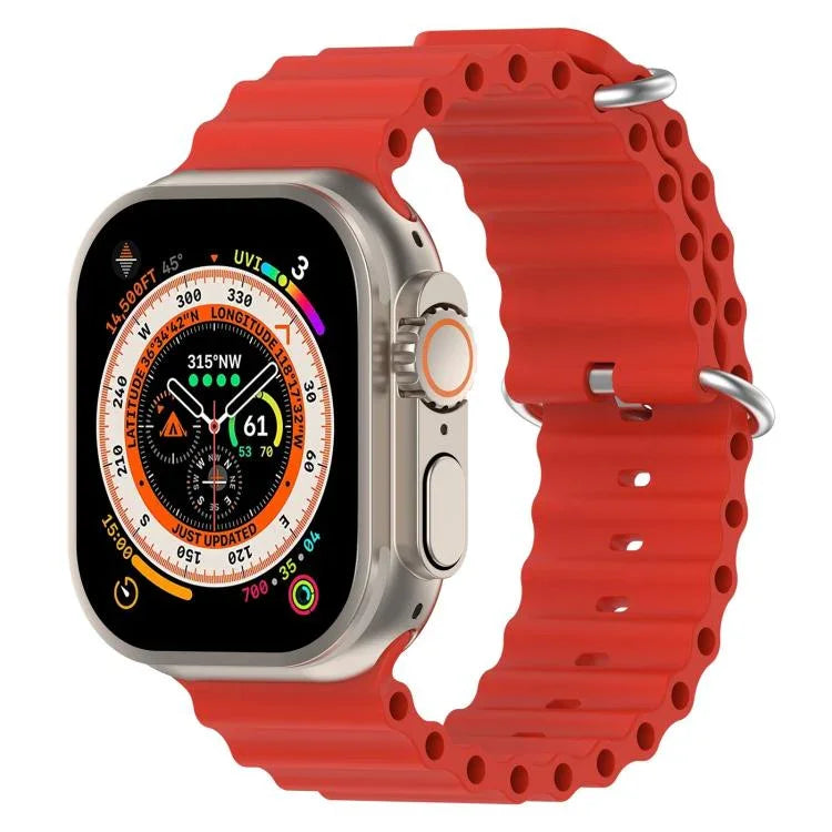 xDfind 오션 실리콘 시계줄, Apple Watch 46mm / 49mm / 45mm / 44mm용, Apple Watch 42mm / 41mm / 40mm / 38mm용