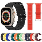 xDfind 오션 실리콘 시계줄, Apple Watch 46mm / 49mm / 45mm / 44mm용, Apple Watch 42mm / 41mm / 40mm / 38mm용