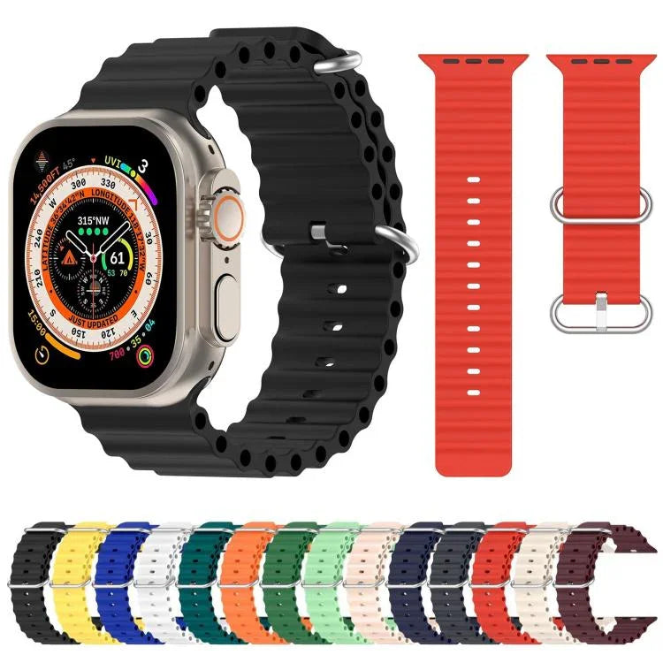 xDfind 오션 실리콘 시계줄, Apple Watch 46mm / 49mm / 45mm / 44mm용, Apple Watch 42mm / 41mm / 40mm / 38mm용