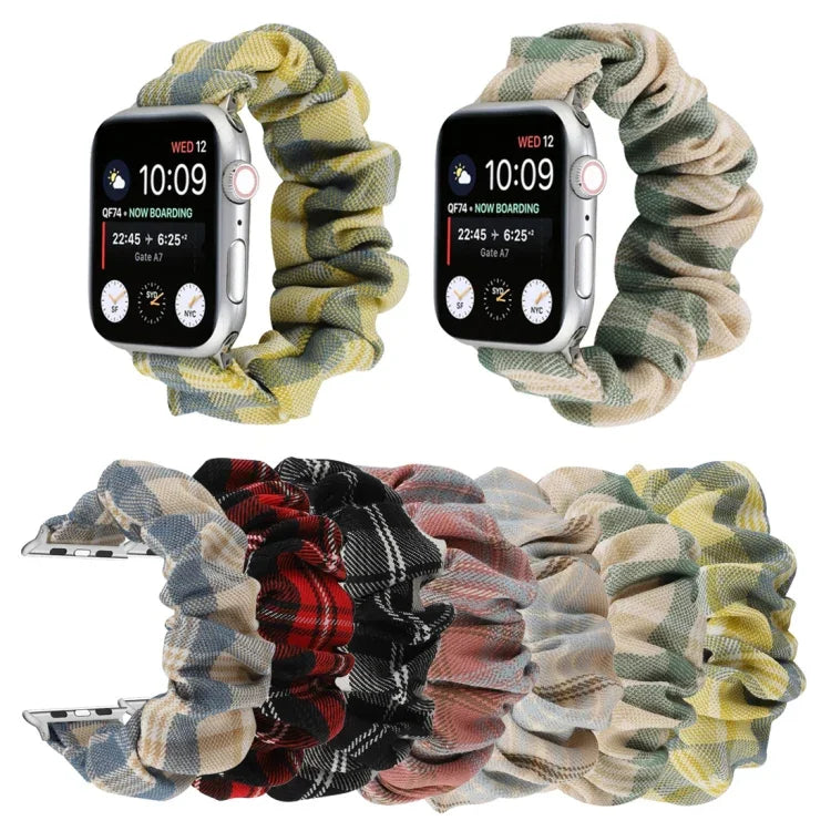 JK 유니폼 스타일 천 + 스테인리스 스틸 시계줄, Apple Watch 시리즈 7 45mm / 6 & SE & 5 & 4 44mm / 3 & 2 & 1 42mm용, Apple Watch 시리즈 7 41mm / 6 & SE & 5 & 4 40mm / 3 & 2 & 1 38mm용