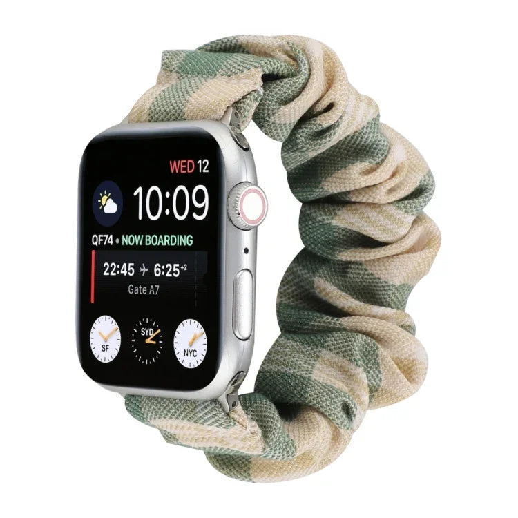 JK 유니폼 스타일 천 + 스테인리스 스틸 시계줄, Apple Watch 시리즈 7 45mm / 6 & SE & 5 & 4 44mm / 3 & 2 & 1 42mm용, Apple Watch 시리즈 7 41mm / 6 & SE & 5 & 4 40mm / 3 & 2 & 1 38mm용