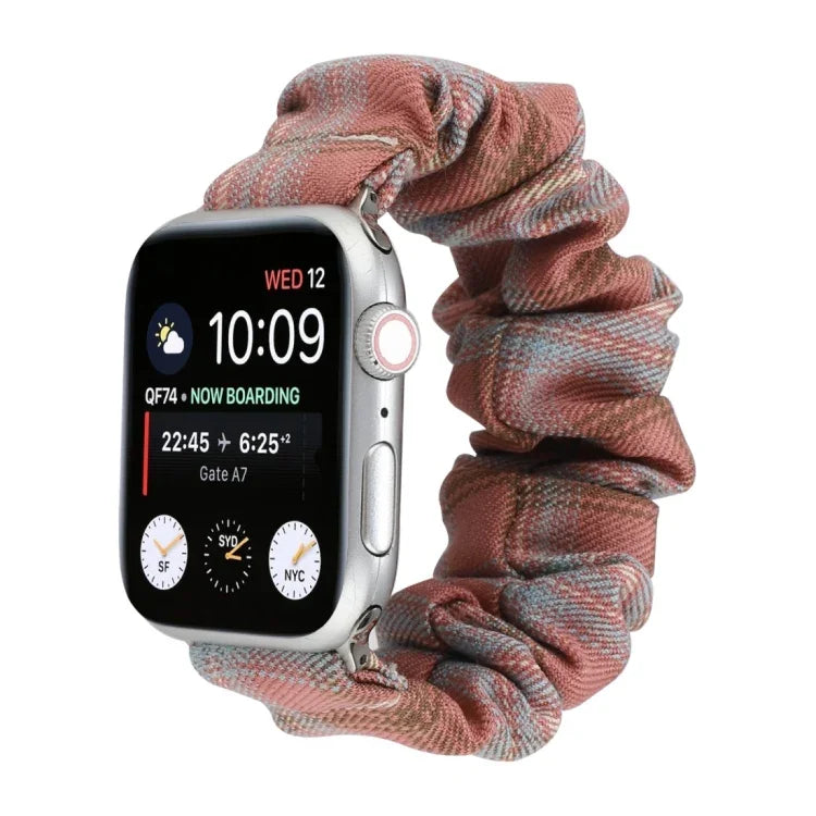 JK 유니폼 스타일 천 + 스테인리스 스틸 시계줄, Apple Watch 시리즈 7 45mm / 6 & SE & 5 & 4 44mm / 3 & 2 & 1 42mm용, Apple Watch 시리즈 7 41mm / 6 & SE & 5 & 4 40mm / 3 & 2 & 1 38mm용