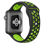 xDfind 투컬러 실리콘 스포츠 시계줄, Apple Watch 46mm / 49mm / 45mm / 44mm용, Apple Watch 42mm / 41mm / 40mm / 38mm용