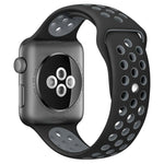 xDfind 투컬러 실리콘 스포츠 시계줄, Apple Watch 46mm / 49mm / 45mm / 44mm용, Apple Watch 42mm / 41mm / 40mm / 38mm용