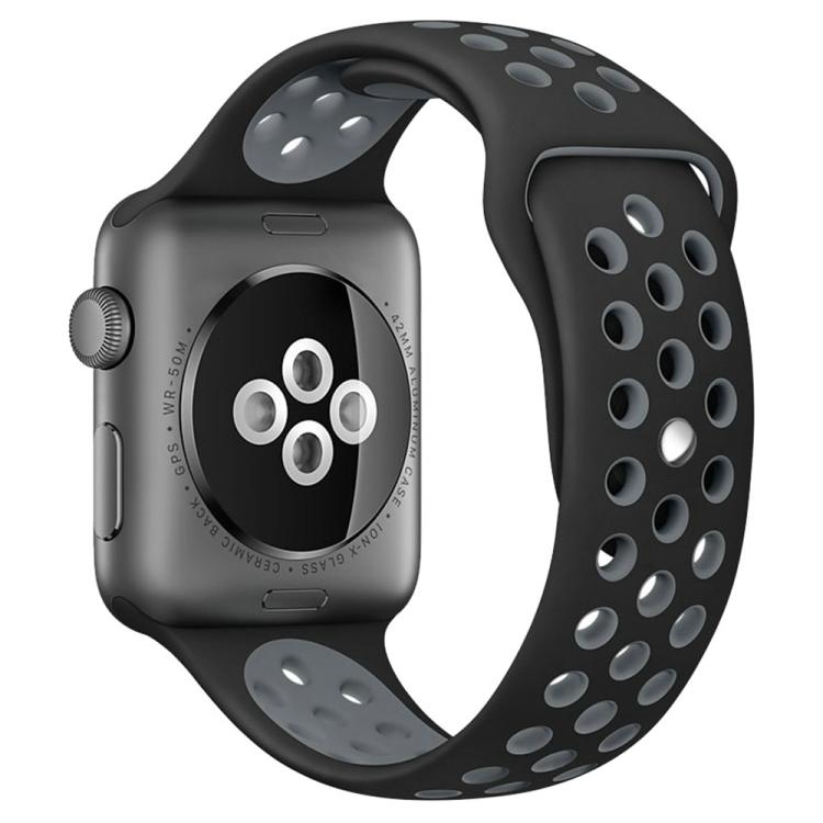 xDfind 투컬러 실리콘 스포츠 시계줄, Apple Watch 46mm / 49mm / 45mm / 44mm용, Apple Watch 42mm / 41mm / 40mm / 38mm용