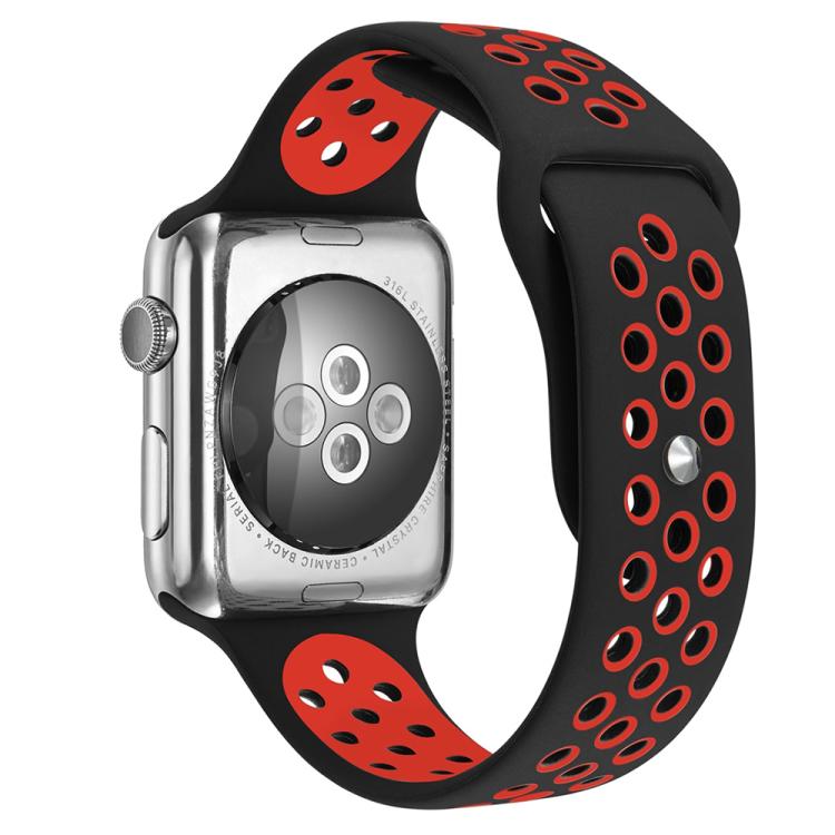 xDfind 투컬러 실리콘 스포츠 시계줄, Apple Watch 46mm / 49mm / 45mm / 44mm용, Apple Watch 42mm / 41mm / 40mm / 38mm용