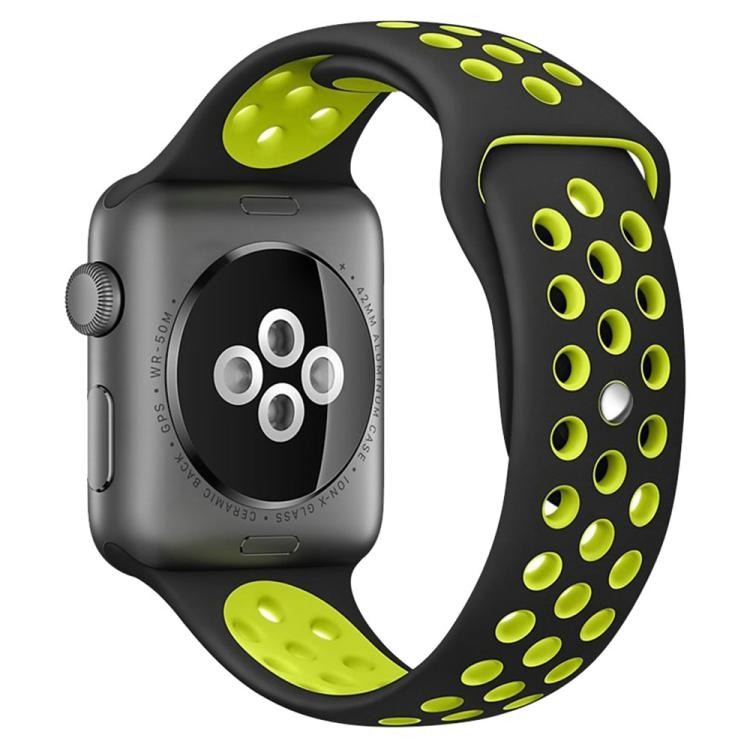 xDfind 투컬러 실리콘 스포츠 시계줄, Apple Watch 46mm / 49mm / 45mm / 44mm용, Apple Watch 42mm / 41mm / 40mm / 38mm용
