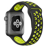 xDfind 투컬러 실리콘 스포츠 시계줄, Apple Watch 46mm / 49mm / 45mm / 44mm용, Apple Watch 42mm / 41mm / 40mm / 38mm용