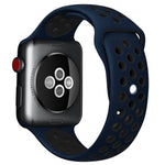 xDfind 투컬러 실리콘 스포츠 시계줄, Apple Watch 46mm / 49mm / 45mm / 44mm용, Apple Watch 42mm / 41mm / 40mm / 38mm용