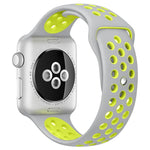 xDfind 투컬러 실리콘 스포츠 시계줄, Apple Watch 46mm / 49mm / 45mm / 44mm용, Apple Watch 42mm / 41mm / 40mm / 38mm용