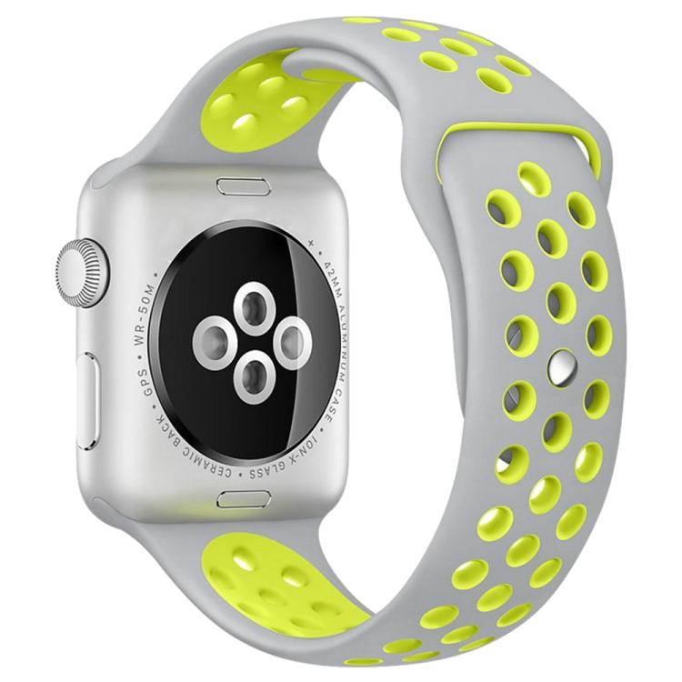 xDfind 투컬러 실리콘 스포츠 시계줄, Apple Watch 46mm / 49mm / 45mm / 44mm용, Apple Watch 42mm / 41mm / 40mm / 38mm용