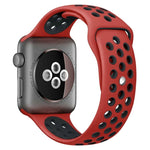 xDfind 투컬러 실리콘 스포츠 시계줄, Apple Watch 46mm / 49mm / 45mm / 44mm용, Apple Watch 42mm / 41mm / 40mm / 38mm용